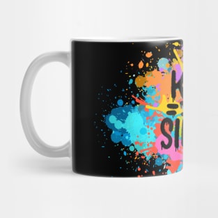 Keep it simple. Motivational and Inspirational Quote, Motivational quotes for work, Colorful, Graffiti Style Mug